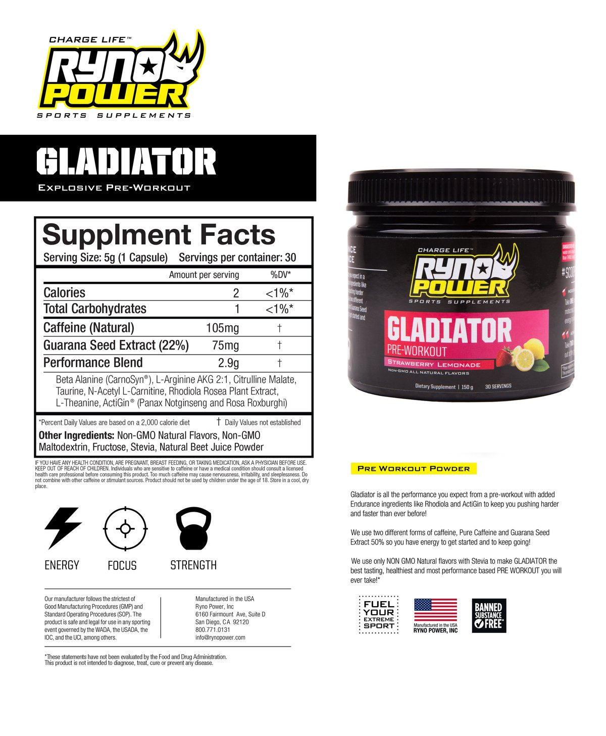 Gladiator MX Racing Pack Erdbeer Limonade